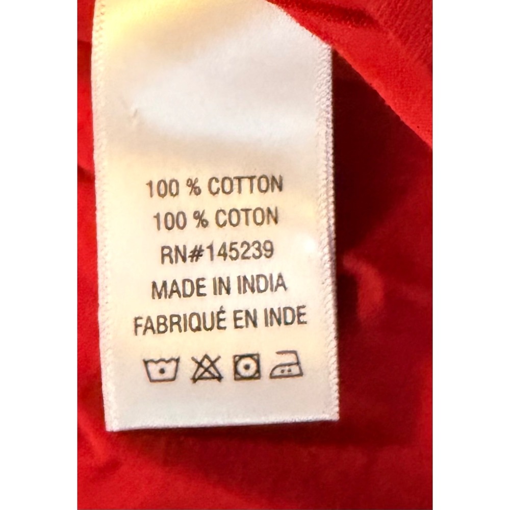 Sim & Sam Red Smocked Medium Peplum Cotton Tank Top Cottagecore Boho - Picture 8 of 8